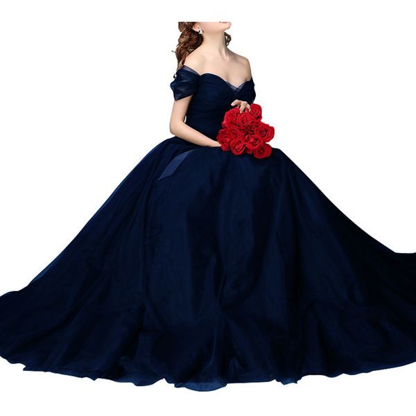 vintage black wedding dresses ball gown off shoulder short sleeve sash pleated tulle gothic 2020 bridal gowns custom size, White
vintage black wedding dresses ball gown off shoulder short sleeve sash pleated tulle gothic 2020 bridal gowns custom size, White