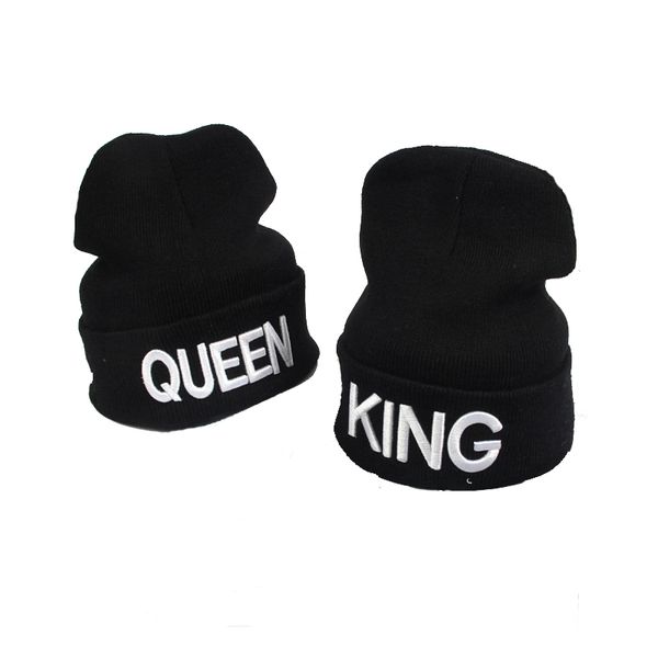 winter warm knitted hats caps couple king queen letter embroidery black knitted caps hats casual skullies & beanies b119, Blue;gray
winter warm knitted hats caps couple king queen letter embroidery black knitted caps hats casual skullies & beanies b119, Blue;gray