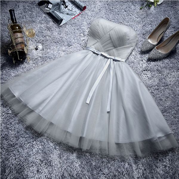 light gray bridesmaid dresses knee length purple wedding guest dress strapless lace-up with zipper back knee length, White;pink
light gray bridesmaid dresses knee length purple wedding guest dress strapless lace-up with zipper back knee length, White;pink