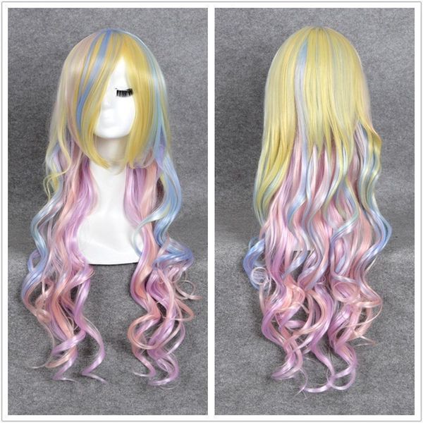 gt;>> new women costume curly rainbow blonde lolita unicorn cosplay hair party wig, Black;brown
gt;>> new women costume curly rainbow blonde lolita unicorn cosplay hair party wig, Black;brown