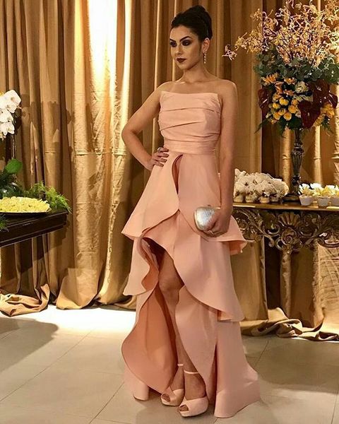 strapless pink prom dresses long off the shoulder elegant evening dresses ruffles skirt high low prom gowns for girls graduation party, Black
strapless pink prom dresses long off the shoulder elegant evening dresses ruffles skirt high low prom gowns for girls graduation party, Black