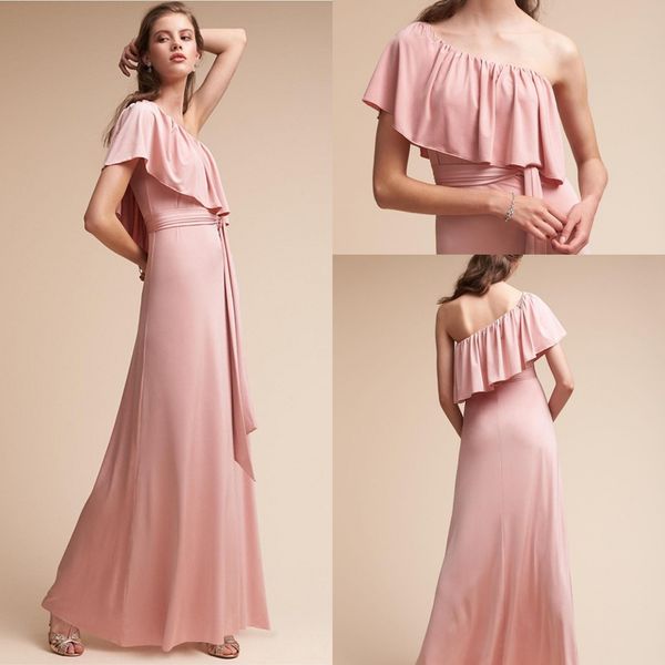 2017 elegant fashion bohemian one shoulder long bridesmaid dresses ruffles sash bridal maid of honor dresses formal party gowns custom made, Blue;red
2017 elegant fashion bohemian one shoulder long bridesmaid dresses ruffles sash bridal maid of honor dresses formal party gowns custom made, Blue;red
