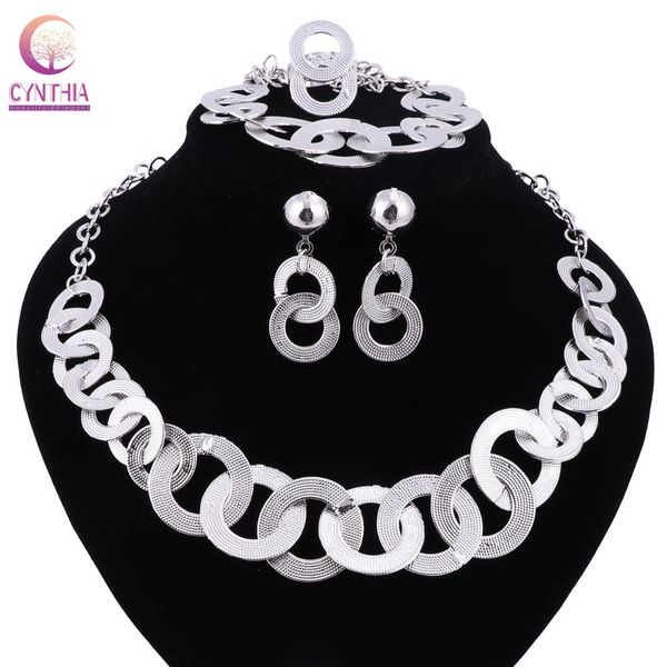trendy statement necklace women gold silver plated jewelry sets for party wedding fashion necklace with earrings, Black
trendy statement necklace women gold silver plated jewelry sets for party wedding fashion necklace with earrings, Black