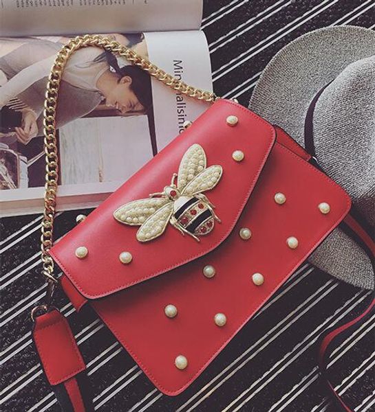 Новый 5 цвет сумочка прекрасный горный хрусталь цепи сумка элегантная женщина bee p