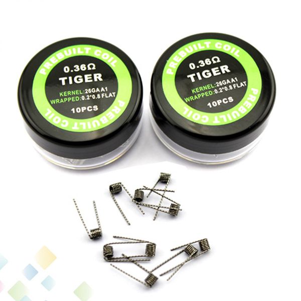 Vaporizer Tiger Coil sold by PC Resistance 0.36ohm 26GA+0.2*0.8 Resistance Wire Tiger Wire Electronic Cigarette High quality DHL Free
Vaporizer Tiger Coil sold by PC Resistance 0.36ohm 26GA+0.2*0.8 Resistance Wire Tiger Wire Electronic Cigarette High quality DHL Free