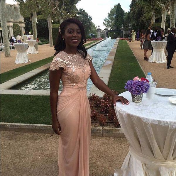 light pink long arabic bridesmaid dresses for wedding sheath chiffon bridesmaid gowns lace appliqued wedding party dress, White;pink
light pink long arabic bridesmaid dresses for wedding sheath chiffon bridesmaid gowns lace appliqued wedding party dress, White;pink
