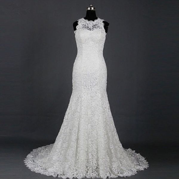 jewel neck lace mermaid wedding dress 2017 new backless wedding gowns court train robe de mariage, White
jewel neck lace mermaid wedding dress 2017 new backless wedding gowns court train robe de mariage, White