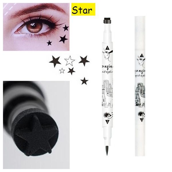 wholesale- wholesale fashion 2 side black liquid eyeliner waterproof eye liner pencil maquillaje star heart shape dot stamp tattoo cosmetic
wholesale- wholesale fashion 2 side black liquid eyeliner waterproof eye liner pencil maquillaje star heart shape dot stamp tattoo cosmetic
