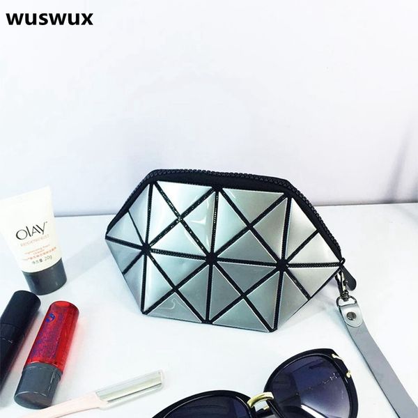 wholesale- 2017 brand casual fashion pvc geometric folding women travel cosmetic bag organizer makeup case bags clutch 18 colors
wholesale- 2017 brand casual fashion pvc geometric folding women travel cosmetic bag organizer makeup case bags clutch 18 colors