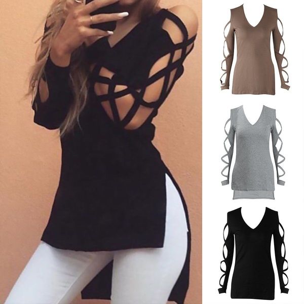 2018 fashion womens long sleeve hollow out t-shirt casual blouse loose cotton t shirt plus size s-2xl cl139, White
2018 fashion womens long sleeve hollow out t-shirt casual blouse loose cotton t shirt plus size s-2xl cl139, White