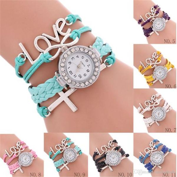 weave rope leather wrist watch charm bracelet sets for women bracelet watch leather rope wrist watch acc259, Golden;silver
weave rope leather wrist watch charm bracelet sets for women bracelet watch leather rope wrist watch acc259, Golden;silver