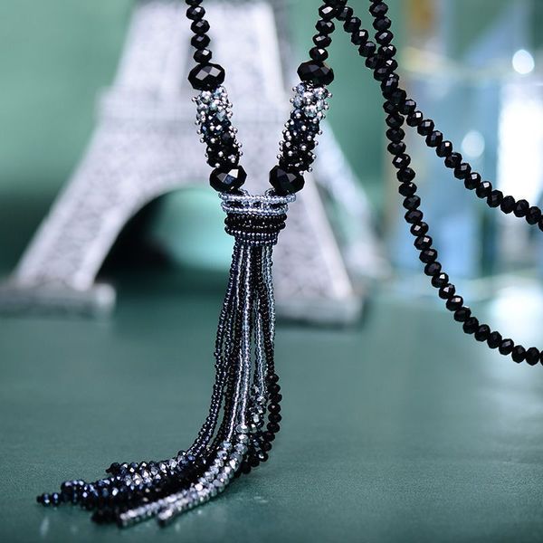 new fashion crystal long chain necklace tassel necklace jewelry tassel chokers for women gifts mix colors cf, Silver
new fashion crystal long chain necklace tassel necklace jewelry tassel chokers for women gifts mix colors cf, Silver
