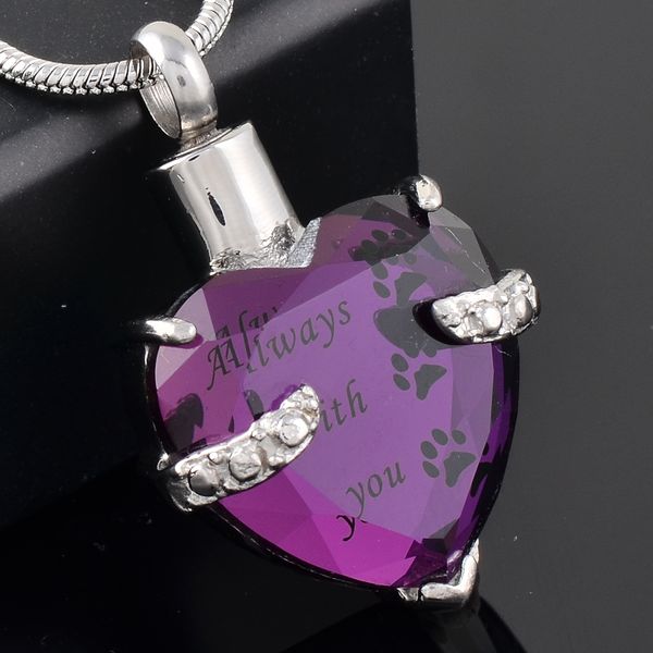 ijd9787 purple cubic crystal/rhinestone memorial ash keepsake classic heart cremation urn necklace with different letter engrave, Silver
ijd9787 purple cubic crystal/rhinestone memorial ash keepsake classic heart cremation urn necklace with different letter engrave, Silver