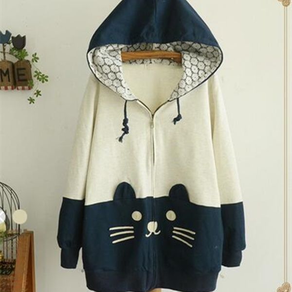 wholesale- 2016 women new lace wind jacket women's cardigan thin wild women jacket cat printed jackets with hoodies c043, Black;brown
wholesale- 2016 women new lace wind jacket women's cardigan thin wild women jacket cat printed jackets with hoodies c043, Black;brown