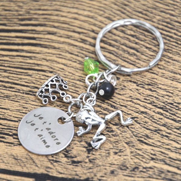 12pcs/lot princess and the frog inspired keyring je t je t'aime love french necklace crystals keychain, Silver
12pcs/lot princess and the frog inspired keyring je t je t'aime love french necklace crystals keychain, Silver