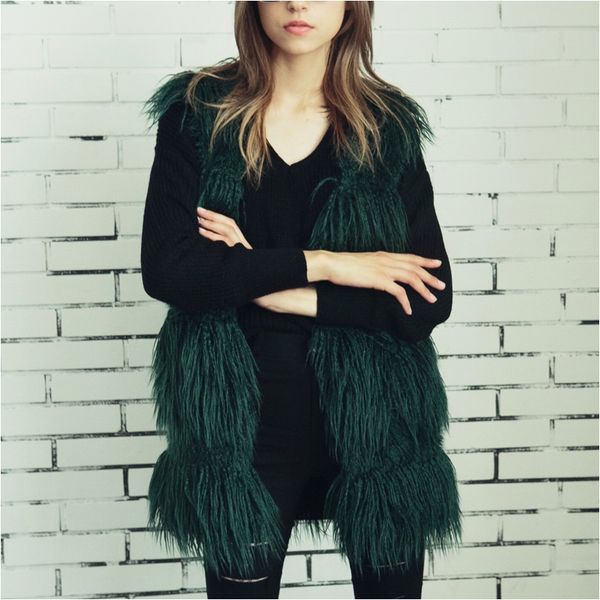 women luxury hairy fur long vest 2017 autumn winter brand design fashion warm waistcoat jacket v neck outerwear parkas plus size, Black
women luxury hairy fur long vest 2017 autumn winter brand design fashion warm waistcoat jacket v neck outerwear parkas plus size, Black