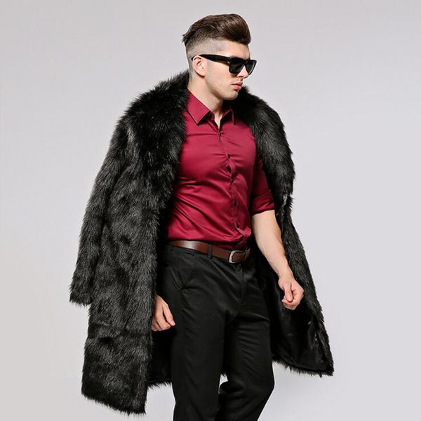 wholesale- winter men's cool faux fur trench coat turn down collar thermal artificial fur overcoat thick imitation fur clothing outerwe, Tan;black
wholesale- winter men's cool faux fur trench coat turn down collar thermal artificial fur overcoat thick imitation fur clothing outerwe, Tan;black
