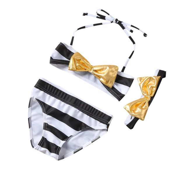 2017 new lovely girl striped bowknot bikini set swimsuit 3pcs cute baby girl swimwear bathing suit beach wear with headband ing, Black
2017 new lovely girl striped bowknot bikini set swimsuit 3pcs cute baby girl swimwear bathing suit beach wear with headband ing, Black