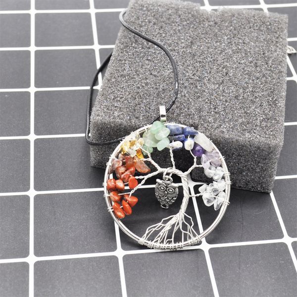 Tree of Life Owl Pendent Necklace 7 Chakra Gemstones Chakra Wisdom Natural Stone Pendulum Pendant Jewelry Mothers Day Gifts B163S
Tree of Life Owl Pendent Necklace 7 Chakra Gemstones Chakra Wisdom Natural Stone Pendulum Pendant Jewelry Mothers Day Gifts B163S