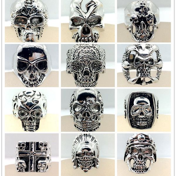 wholesale 30pcs men's mix style big size skull carved biker silver plated rings jewelry punk skeleton ring
wholesale 30pcs men's mix style big size skull carved biker silver plated rings jewelry punk skeleton ring