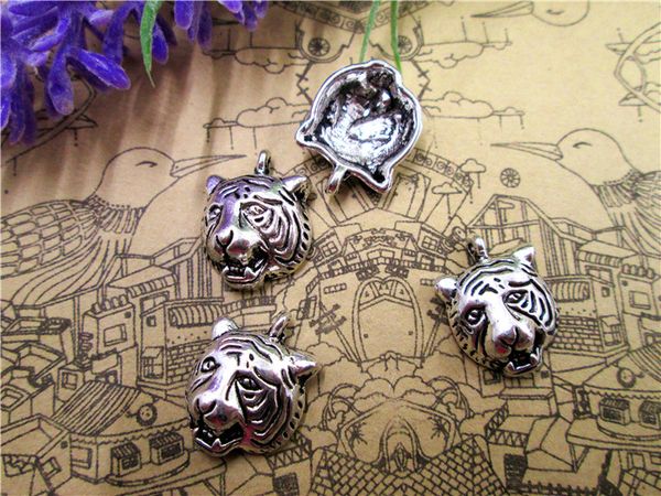 30pcs--tiger charms, antique tibetan silver tone tiger head pendants/charm 27x24mm, Bronze;silver
30pcs--tiger charms, antique tibetan silver tone tiger head pendants/charm 27x24mm, Bronze;silver