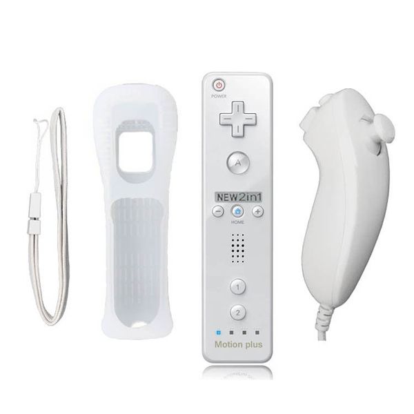 Wholesale- 2015 White New 2in1 Built in Motion Plus Inside for Wii mote Remote Controller Nunchuck For Wii For will remote
Wholesale- 2015 White New 2in1 Built in Motion Plus Inside for Wii mote Remote Controller Nunchuck For Wii For will remote