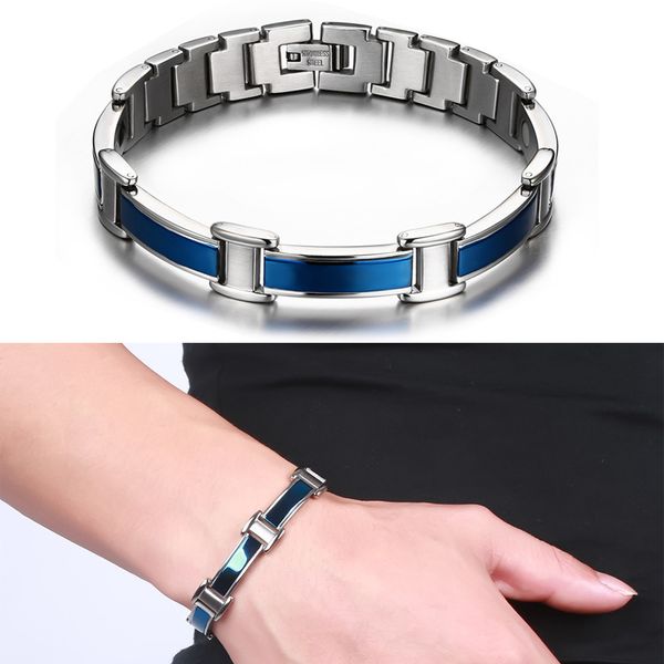 21.6cm fashion healthy magnetic bracelets & bangles stainless steel body care blue bracelet men therapy balance and energy accessory b836s, Black
21.6cm fashion healthy magnetic bracelets & bangles stainless steel body care blue bracelet men therapy balance and energy accessory b836s, Black