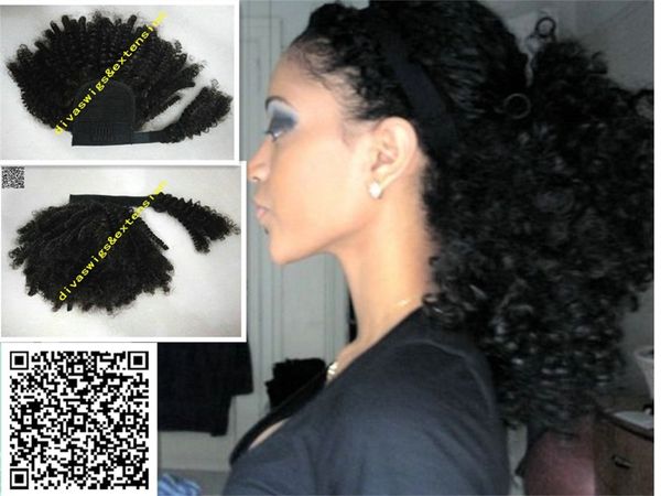 echo fashion afro puff kinky curly virgin mongolian hair clip in #1 black wrap around drawstring ponytail hairpiece
echo fashion afro puff kinky curly virgin mongolian hair clip in #1 black wrap around drawstring ponytail hairpiece