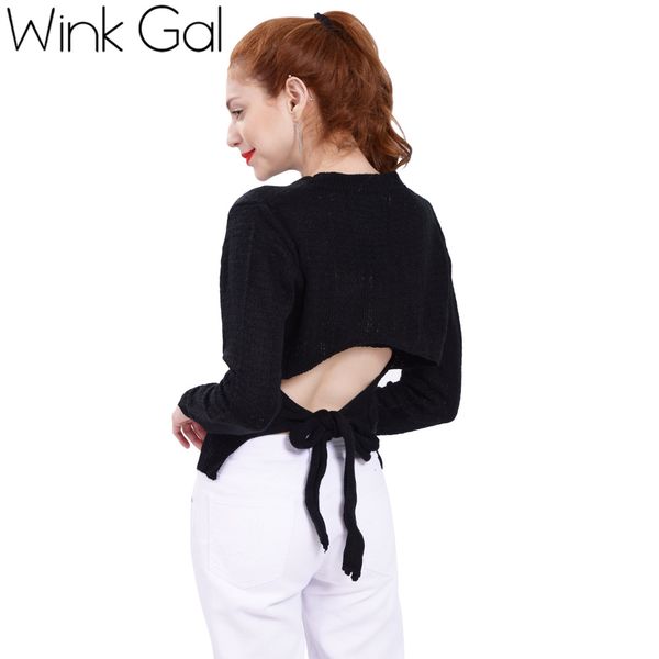 wholesale-wink gal black knitted sweaters for women pullovers open back long sleeve winter women christmas sweaters knitwear 10108, White;black
wholesale-wink gal black knitted sweaters for women pullovers open back long sleeve winter women christmas sweaters knitwear 10108, White;black