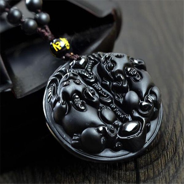 dj jewelry new natural obsidian necklace fashion mythical wild animal black pendant for women & men vintage fine jade jewelry, Silver
dj jewelry new natural obsidian necklace fashion mythical wild animal black pendant for women & men vintage fine jade jewelry, Silver