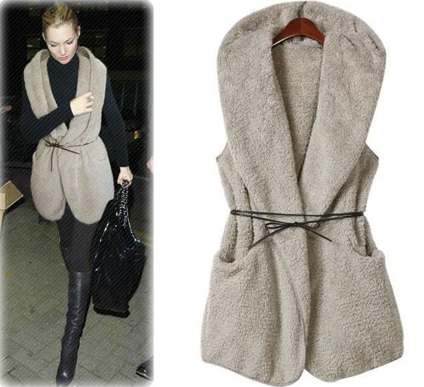 autumn fashion women ladies hoodies faux lamb fur long vest outwear waistcoat, Black;white
autumn fashion women ladies hoodies faux lamb fur long vest outwear waistcoat, Black;white
