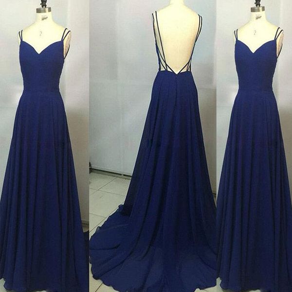 blue chiffon evening dress elegant dresses spaghetti straps backless vestidos festa prom party gowns high quality, Black;red
blue chiffon evening dress elegant dresses spaghetti straps backless vestidos festa prom party gowns high quality, Black;red