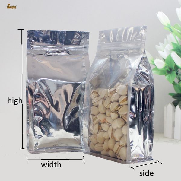 bolsas de regalo gift bag 50pcs/lot 6sizes clear/silver aluminium foil zip lock bag stand up resealable zipper food packaging retail package
bolsas de regalo gift bag 50pcs/lot 6sizes clear/silver aluminium foil zip lock bag stand up resealable zipper food packaging retail package
