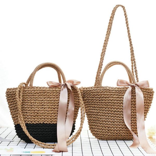 32*22cm summer ribbon bowknot straw beach bag handmade woven handbags causal shoulder bags for women boho big shopping tote
32*22cm summer ribbon bowknot straw beach bag handmade woven handbags causal shoulder bags for women boho big shopping tote