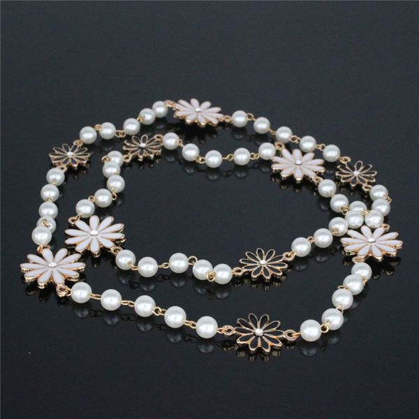 women necklace imitated pearl chian flower necklaces & pendants long chain for women dress accessories jewelry gift, Silver
women necklace imitated pearl chian flower necklaces & pendants long chain for women dress accessories jewelry gift, Silver