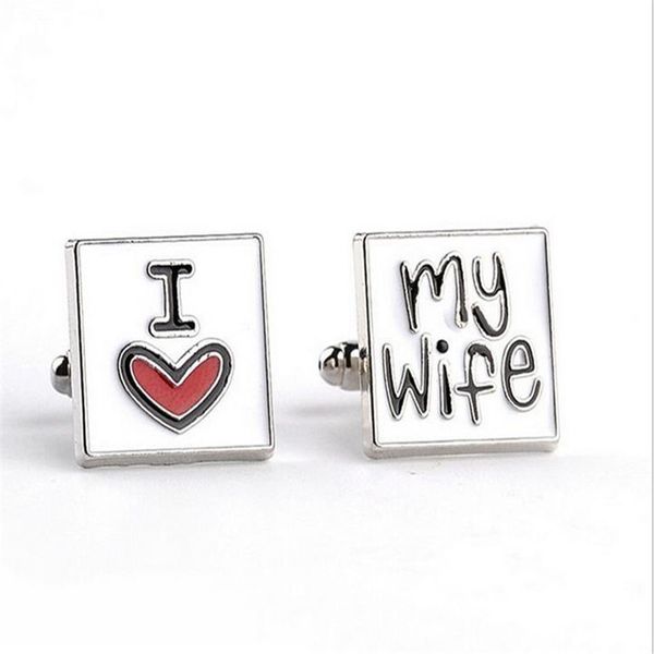 letter cufflinks shirt charm for men i love my wife mens cuff links good husband fashion jewelry brand trendy accessories dhl, Silver
letter cufflinks shirt charm for men i love my wife mens cuff links good husband fashion jewelry brand trendy accessories dhl, Silver