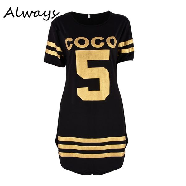 wholesale- fashion women summer letter print coco 5 dress slim short sleeve mini o-neck casual style loose dress vestidos, White;black
wholesale- fashion women summer letter print coco 5 dress slim short sleeve mini o-neck casual style loose dress vestidos, White;black
