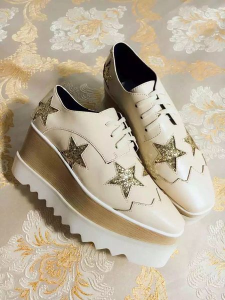 stella mccartney shoes beige genuine leather upper with golden glitter stars and white sole low stars shoes, Black
stella mccartney shoes beige genuine leather upper with golden glitter stars and white sole low stars shoes, Black