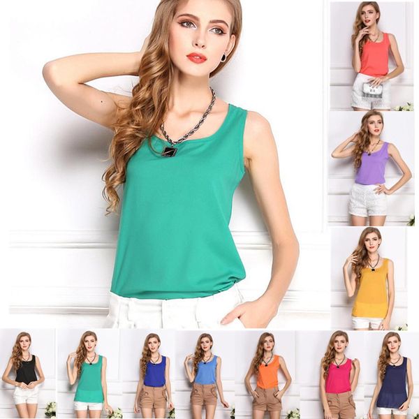 wholesale- plus size 3xl shirts women casual tees sleeveless o-neck solid vest 2017 new loose chiffon shirt summer t shirts, White
wholesale- plus size 3xl shirts women casual tees sleeveless o-neck solid vest 2017 new loose chiffon shirt summer t shirts, White