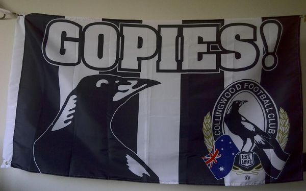 Collingwood Magpies Flag 90 x 150 cm Polyester AFL Australian Aussie Pies Football Club Fans Banner
Collingwood Magpies Flag 90 x 150 cm Polyester AFL Australian Aussie Pies Football Club Fans Banner