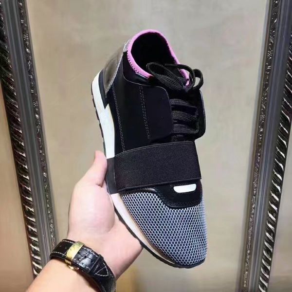 fashion designer sneaker man woman casual shoes mesh leather pointed toe race runner shoes drop shipping with box us5-12, Black
fashion designer sneaker man woman casual shoes mesh leather pointed toe race runner shoes drop shipping with box us5-12, Black