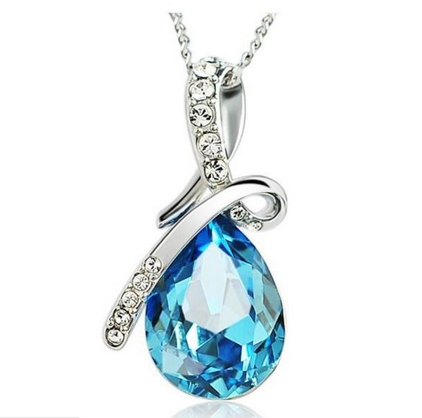 925 sterling silver plated pendant necklace luxurious blue crystal angel tear statement jewelry bohemian wedding christmas gift
925 sterling silver plated pendant necklace luxurious blue crystal angel tear statement jewelry bohemian wedding christmas gift