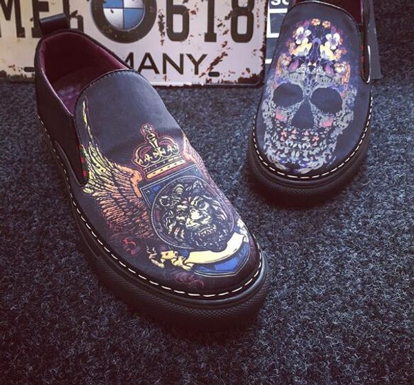 lion casual lace shoes male breathable leisure print flat shoes men's sneakers canvas men vintage without aufbi, Black
lion casual lace shoes male breathable leisure print flat shoes men's sneakers canvas men vintage without aufbi, Black