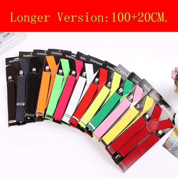 clip-on longer version suspenders 100+20cm elastic candy y-shape adjustable braces 31 colors 2.5cm wide for thanksgiving day christmas gift, Black;white
clip-on longer version suspenders 100+20cm elastic candy y-shape adjustable braces 31 colors 2.5cm wide for thanksgiving day christmas gift, Black;white