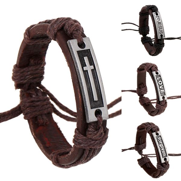 fashion jewelry cross alloy bracelet hemp rope leather bracelets women's casual personality vintage punk bracelets men b0263, Golden;silver
fashion jewelry cross alloy bracelet hemp rope leather bracelets women's casual personality vintage punk bracelets men b0263, Golden;silver