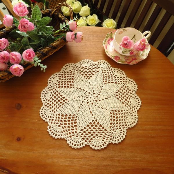 wholesale- yazi 4pcs handmade cotton hollow floral coasters round doily cup pads crochet table mat doilies placemat 20cm 26cm
wholesale- yazi 4pcs handmade cotton hollow floral coasters round doily cup pads crochet table mat doilies placemat 20cm 26cm