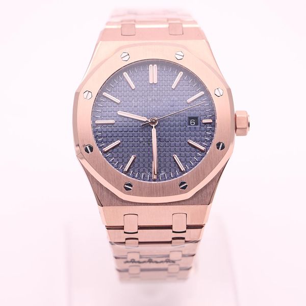 Luxury brand royal oak erie 15400or erie 18k ro e gold band 42mm blue dial tran parent back cover automatic mechanical watch
Luxury brand royal oak erie 15400or erie 18k ro e gold band 42mm blue dial tran parent back cover automatic mechanical watch