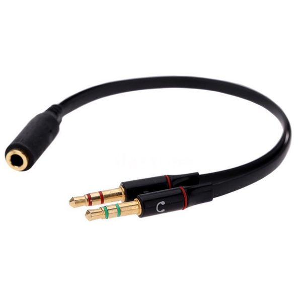 Black 3.5mm Y Splitter 2 Jack Male to 1 Female Headphone Mic AUX Audio Adapter Cable For Earphone Mobile Phone
Black 3.5mm Y Splitter 2 Jack Male to 1 Female Headphone Mic AUX Audio Adapter Cable For Earphone Mobile Phone
