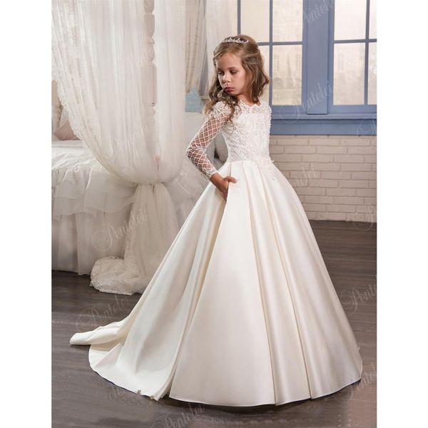 2020 new dre e for little girl pentelei with long leeve and pocket applique atin ivory party flower girl dre e
2020 new dre e for little girl pentelei with long leeve and pocket applique atin ivory party flower girl dre e