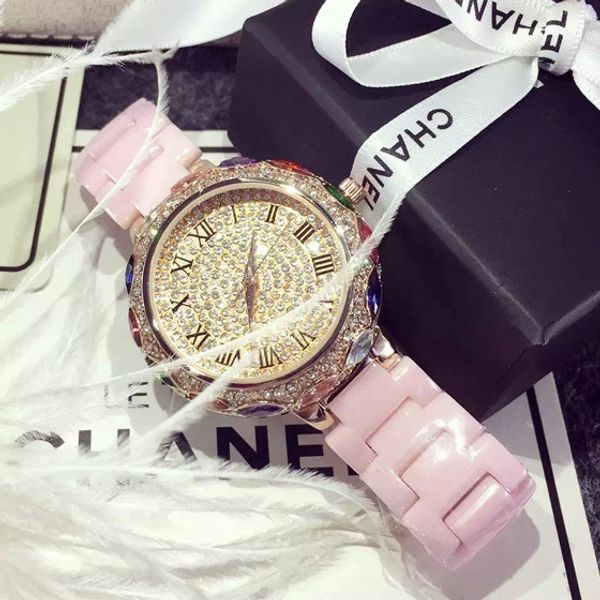 limited royal gift watches ceramic edition luxury quality rose strap dress wedding diamond wrist watch gold for ladies high quartz shtjh, Slivery;brown
limited royal gift watches ceramic edition luxury quality rose strap dress wedding diamond wrist watch gold for ladies high quartz shtjh, Slivery;brown